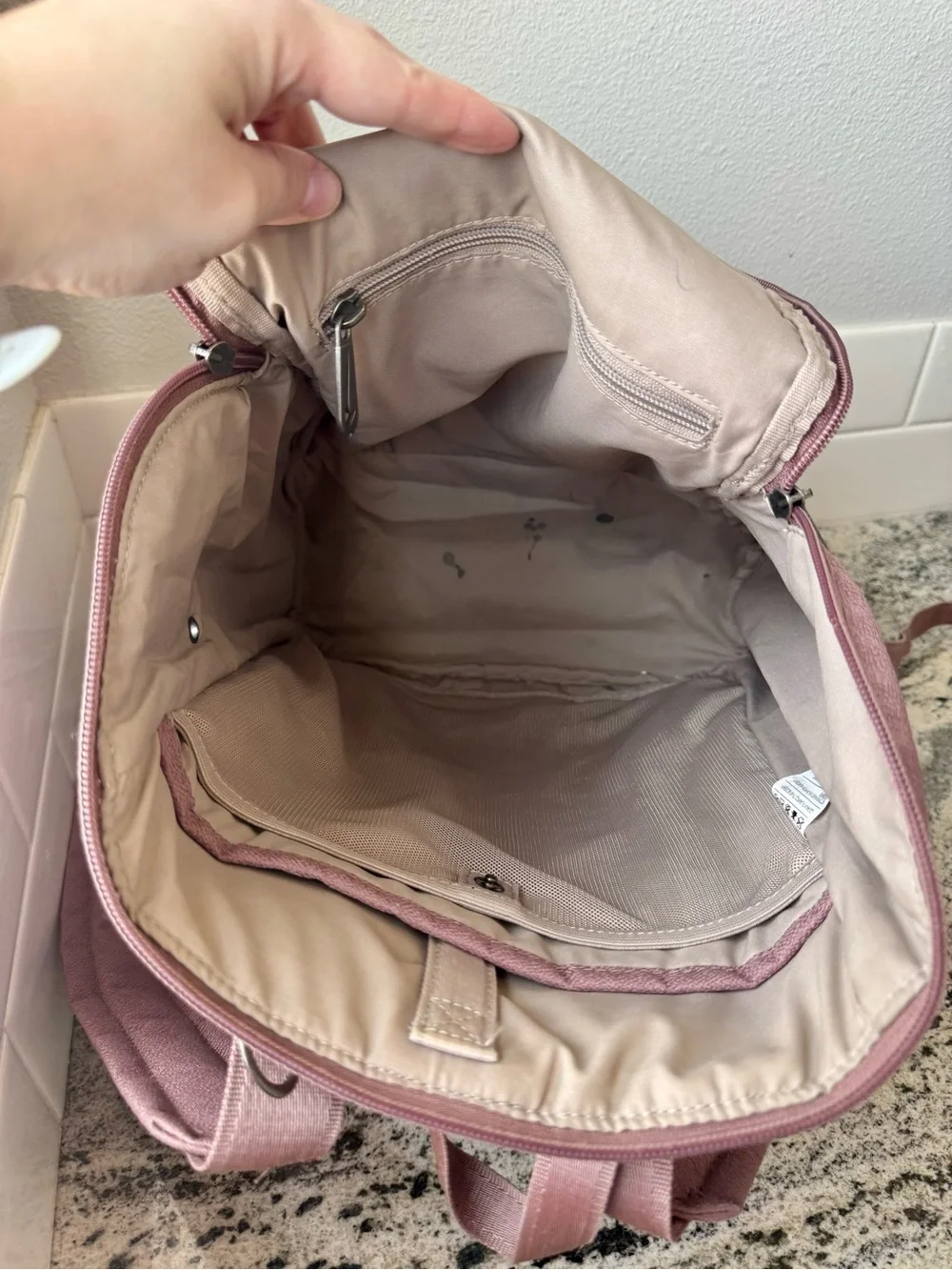 Nike One Backpack (25L) in a muted mauve/rose colorway. VGUC.